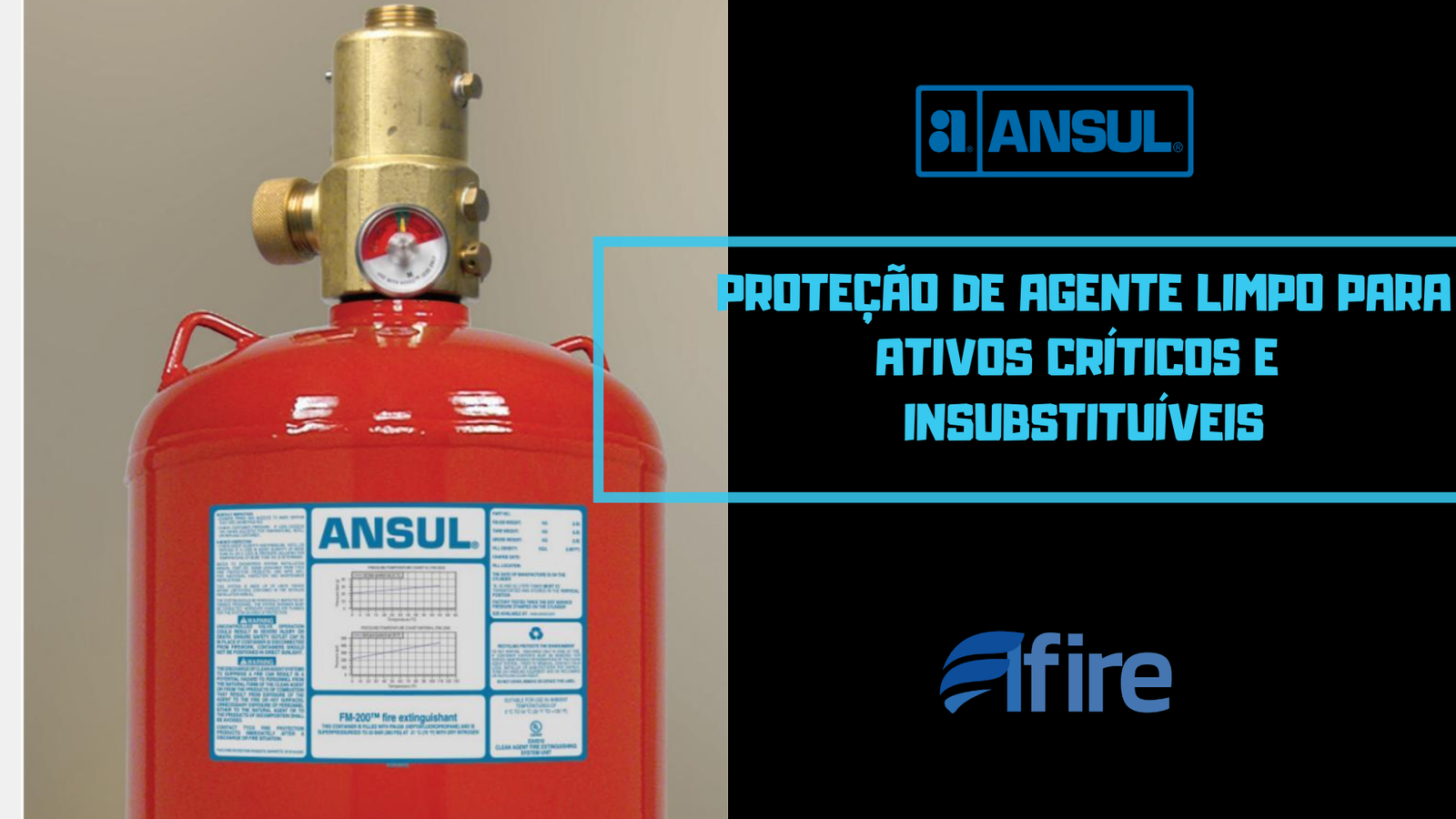 ilustração de uma extintor de incendio, no lado direito titulo do conteúdo com o logo elfire